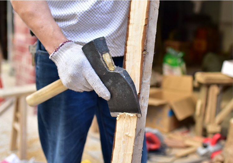 弹簧钢斧头锻打木匠斧双刃斧子木工斧头纯钢斧劈柴斧头野营中刃斧防身