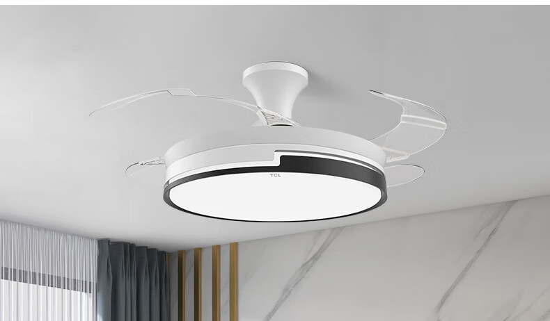 广东中山市古镇灯具风扇灯电风扇灯现代简约餐厅客厅家用灯扇一体吊灯