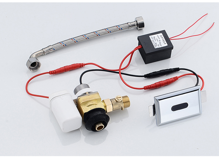圆形全自动小便器小便斗小便池厕所感应器冲水器冲洗电磁阀配件方形