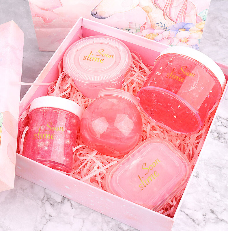 网红解压起泡胶气泡胶套装礼盒手工制作儿童节生日礼物潘多拉魔盒粉色
