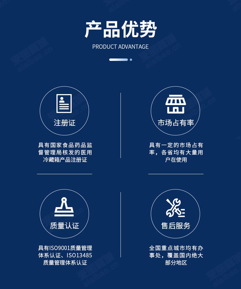 博科药品冷藏箱单门双开门医用试剂保存箱疫苗低温冷藏柜 byc-1000