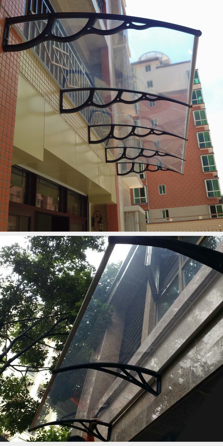 德国品质2022新款别墅阳台防雨挡板塑钢支架雨棚雨篷透明耐力板窗户