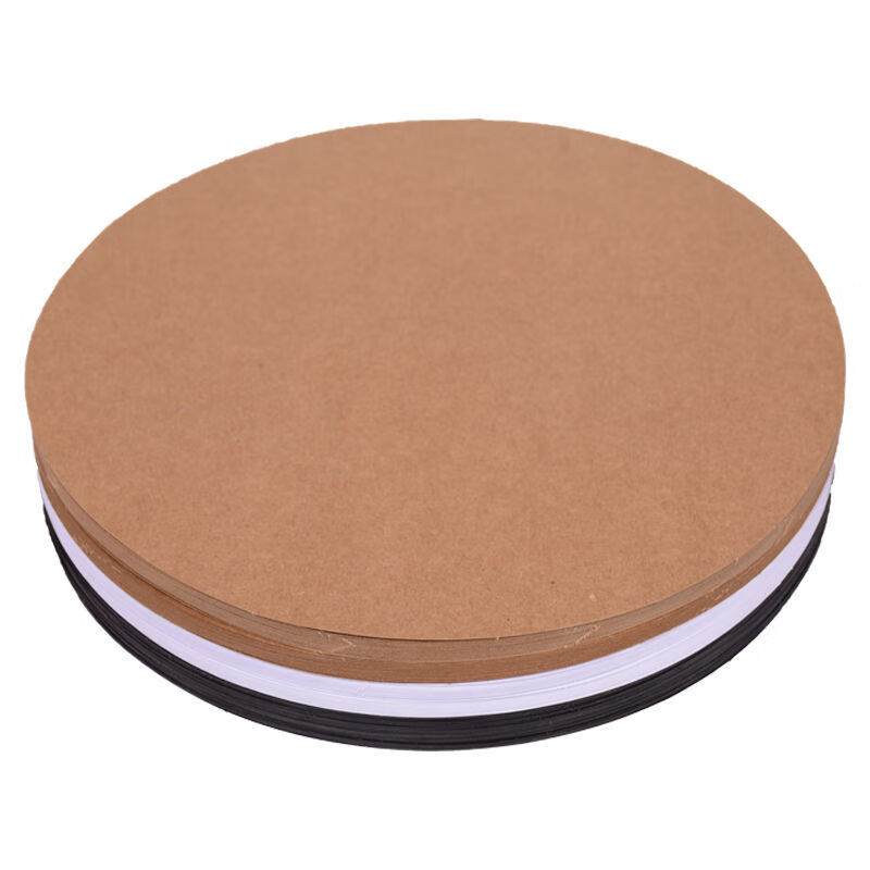 卡纸加厚250克硬加厚圆形白卡黑卡卡纸绘画素描圆卡温妤 黑色圆形卡纸