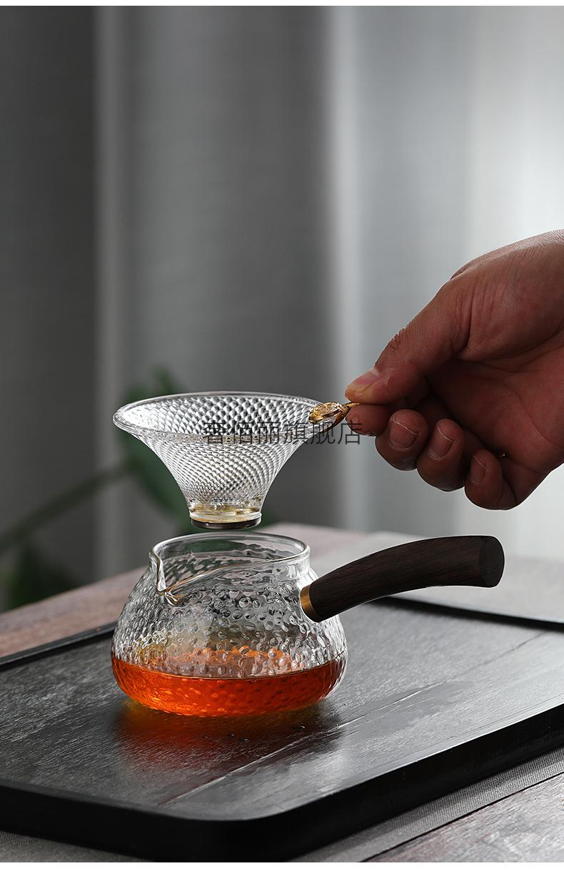 2022新款茶滤网漏斗玻璃公道杯茶滤一体茶漏过滤器功夫茶具配件隔茶滤