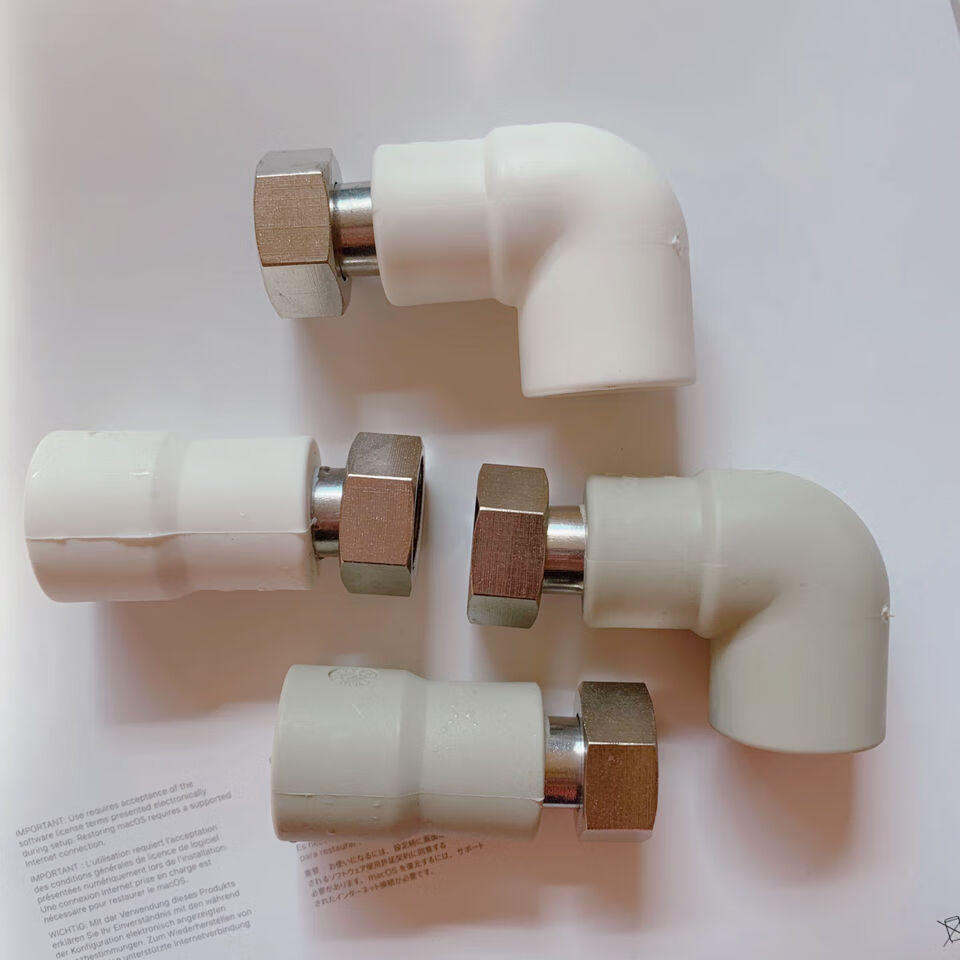 金潮热水器配件山东售后指定4分ppr热水器活接弯头铜活弯接头金乳白弯