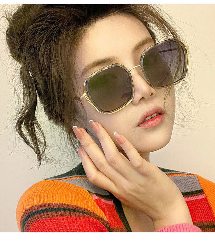 女士太阳镜新款高品质墨镜女网红同款大脸显瘦韩版眼镜百搭街拍偏光