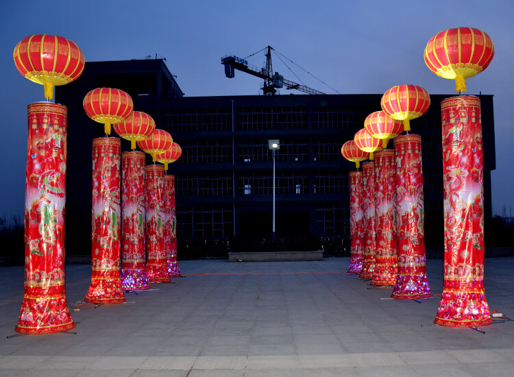 活动庆典空飘气球【品质保证】新型灯笼立柱开业布置带条幅活动庆典
