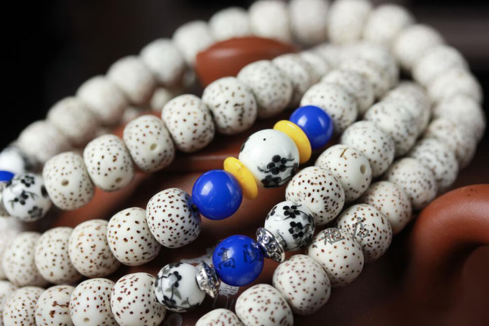 高阳红海南星月菩提子108颗手串手链高密顺白佛珠正月菩提手链男女