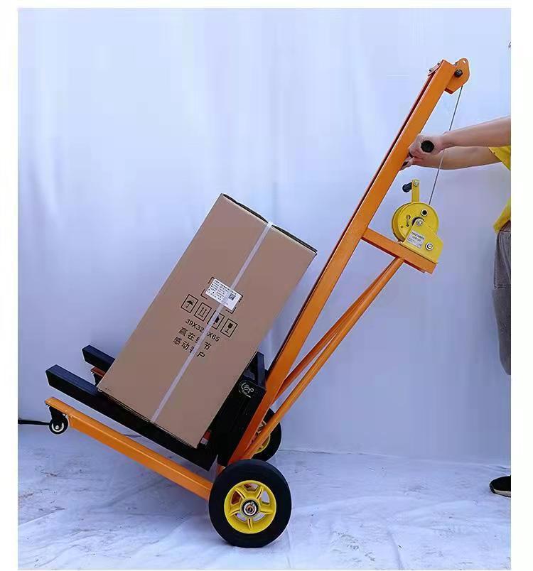 手动小型叉车微型叉车家用便携式升降车万向轮手动起重推车搬运车 300