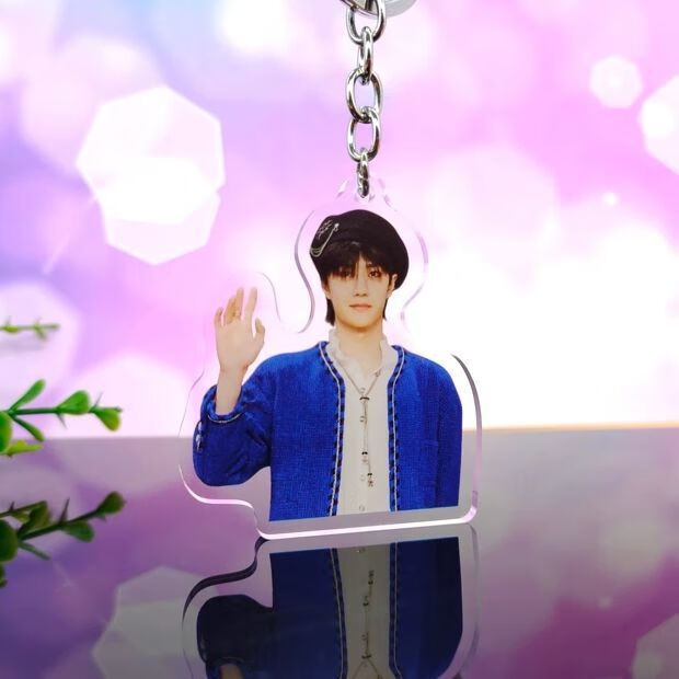 双面夹层亚克力钥匙扣包包挂件挂饰周边应援创意礼品 王一博01【图片