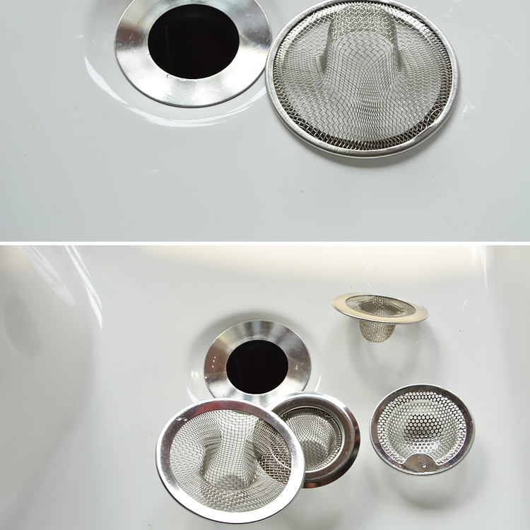 洗脸盆过滤器下水道毛发防堵网地漏洗面盆洗手盆过滤网不锈钢漏斗帽型