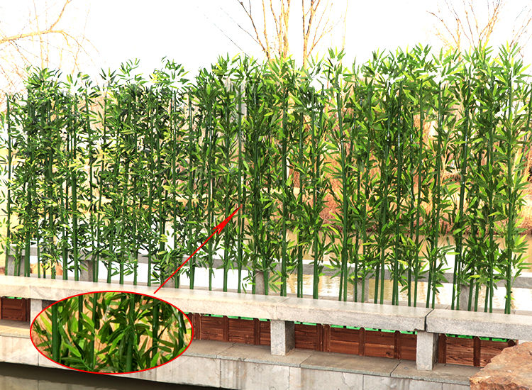 仿真假竹子室内造景客厅隔断屏风室外庭院装饰绿植物室外工程围挡1 1