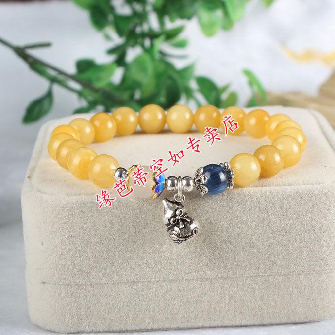 老料橘子石手链情侣节日礼物 进宝手链6毫米【图片 价格 品牌 报价】