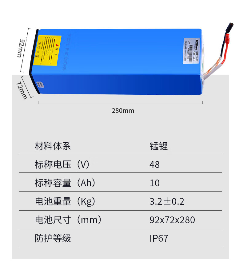 8，VEIGAR超威鋰電池48v/60V/72模塊型電動車鋰離子電池鋰電池電瓶 4812CA【配2A充電器】