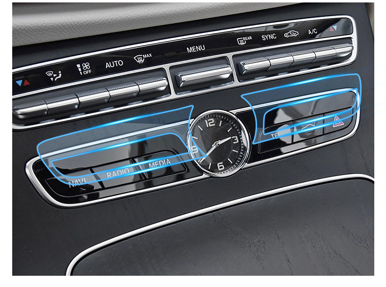 奔馳ec級c180lc260le300le200l中控按鍵屏幕儀表盤鼠標內飾膜19款新c