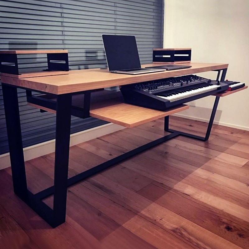 编曲工作台实木编曲桌工作台录音棚电钢琴桌家用音乐桌调音制作midi
