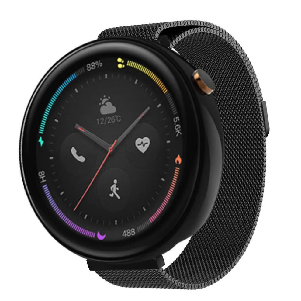 华米amazfit智能手表2表带ecg青春版ac1807硅胶金属不锈钢替换带 钢化