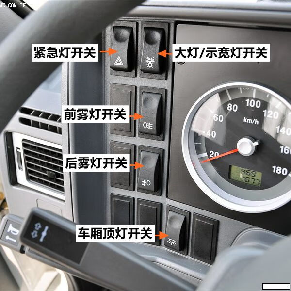 南京依維柯得意大燈行車緊急燈前後霧燈後暖風車廂頂燈開關前霧燈開關