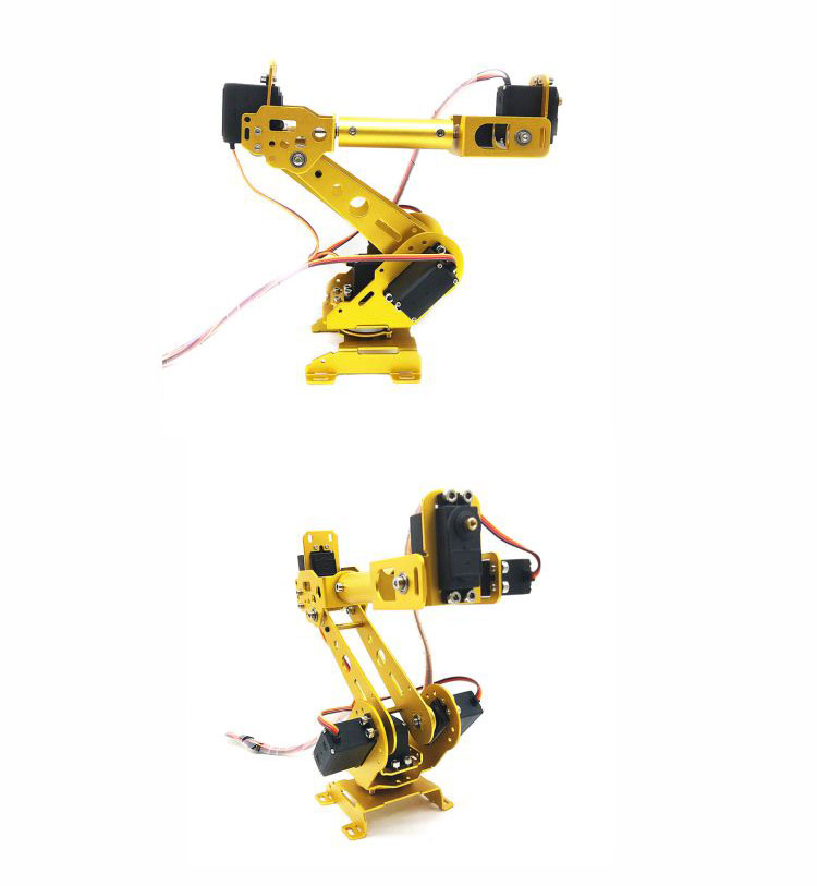 机械臂瓴乐工业机器人配数字舵机编程遥控定制款蓝色7轴散装hmms10