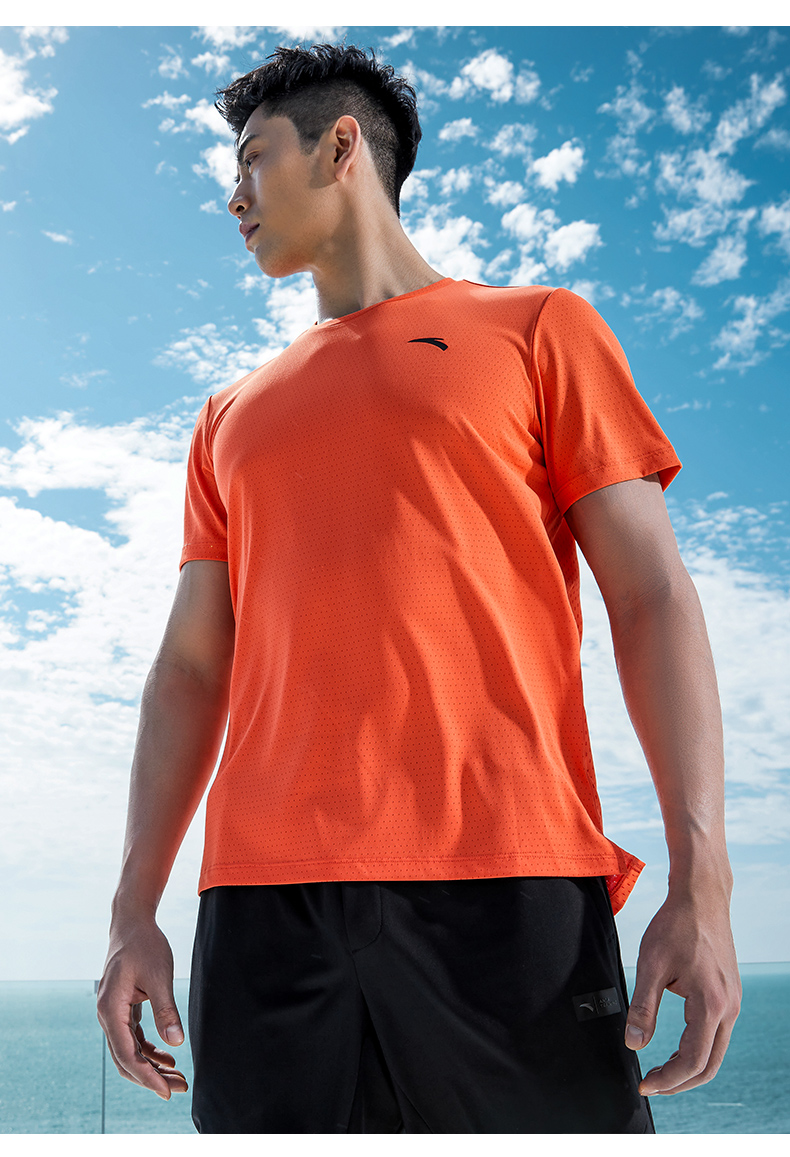 吸湿速干科技安踏短袖健身速干衣男2022夏季新款透气跑步运动短袖t恤