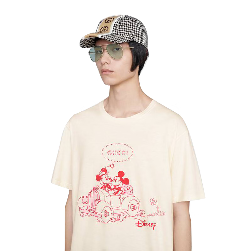 gucci/古驰男女情侣款迪士尼米奇短袖t恤代购预售 xjb6t 9230红色代购