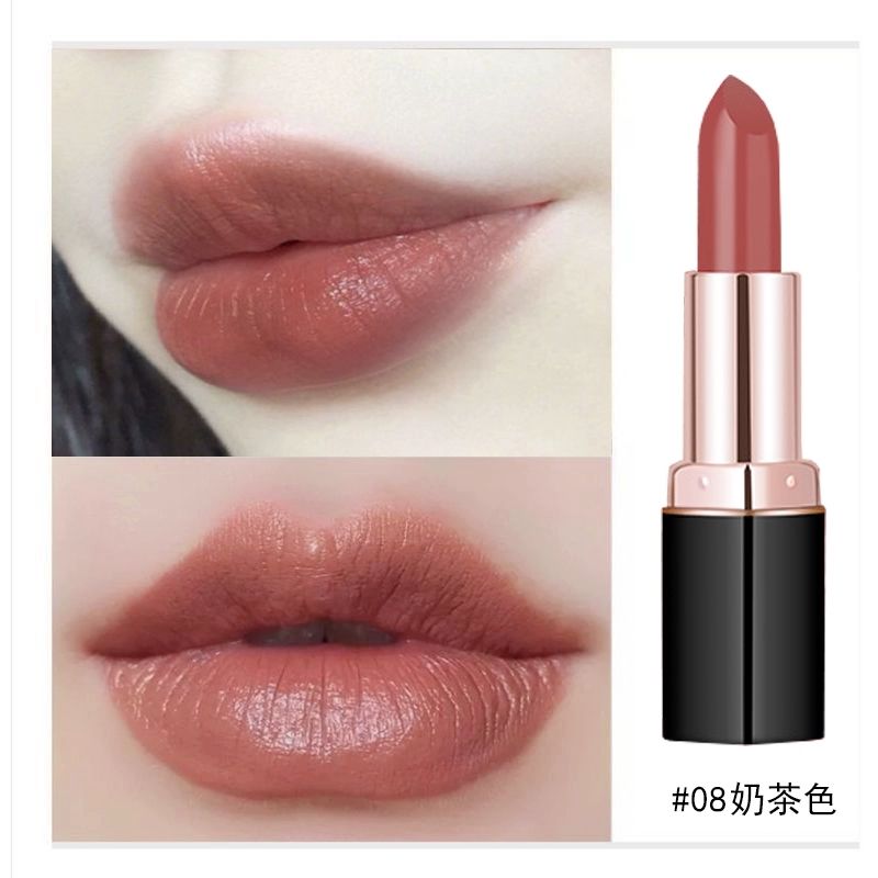 适合中老年人的口红妈妈款浅色不掉色不沾杯防水淡色裸色素颜08奶茶