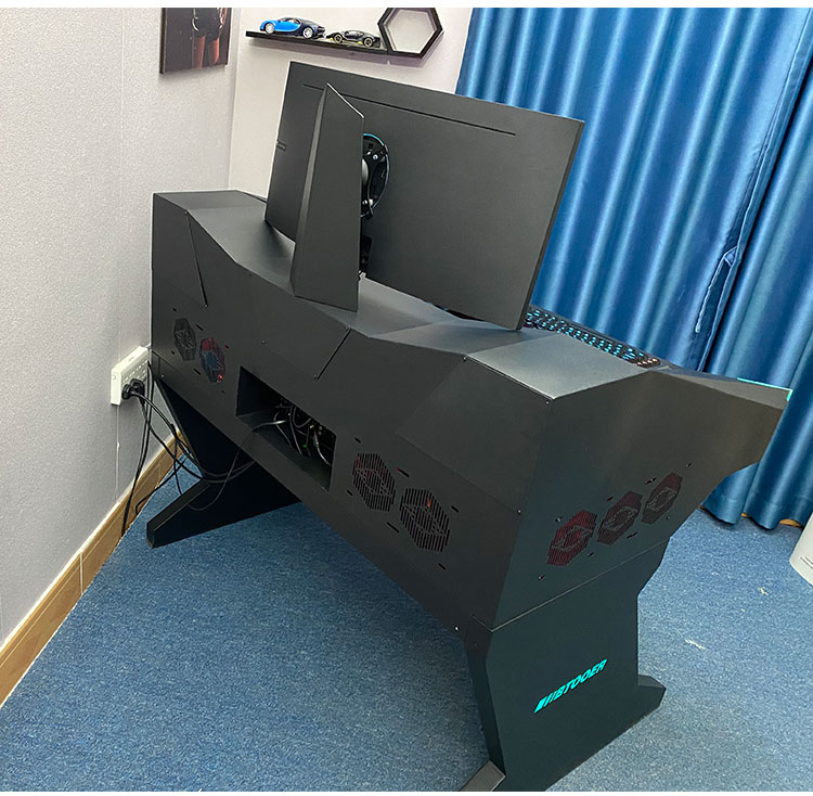 电脑机箱一体桌 btooer电脑机箱一体桌全透明水冷异形大机箱高端炫酷