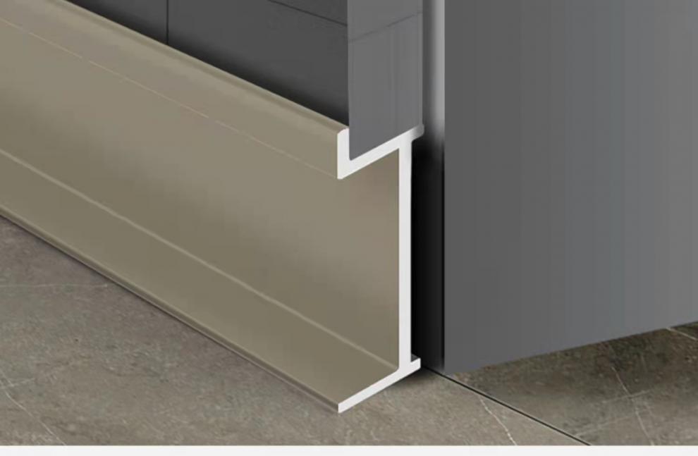 踢脚线铝合金 铝合金内嵌式踢脚线2cm迷你金属3cm白色护墙板保护线条