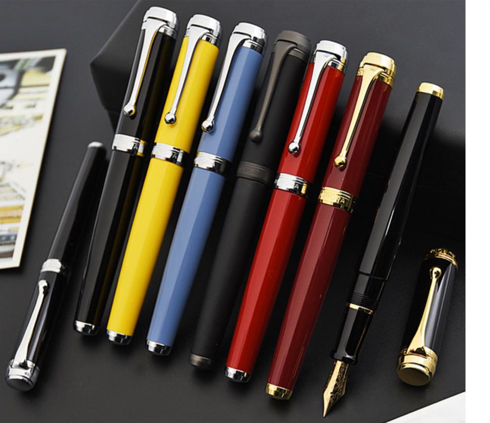 奥罗拉钢笔意大利钢笔talentum泰坦14k金笔尖两用墨水笔商务黑杆金夹