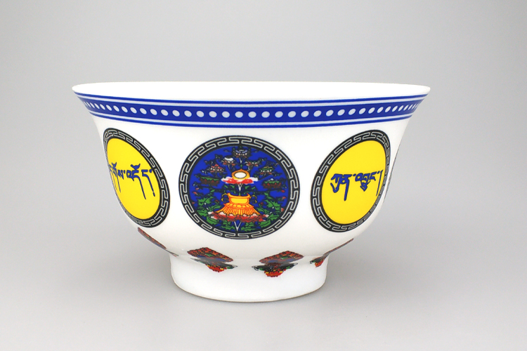 蒙古特色奶茶碗 蒙古奶茶藏族酥油茶陶瓷米饭碗民族顶舞舞蹈练习龙碗