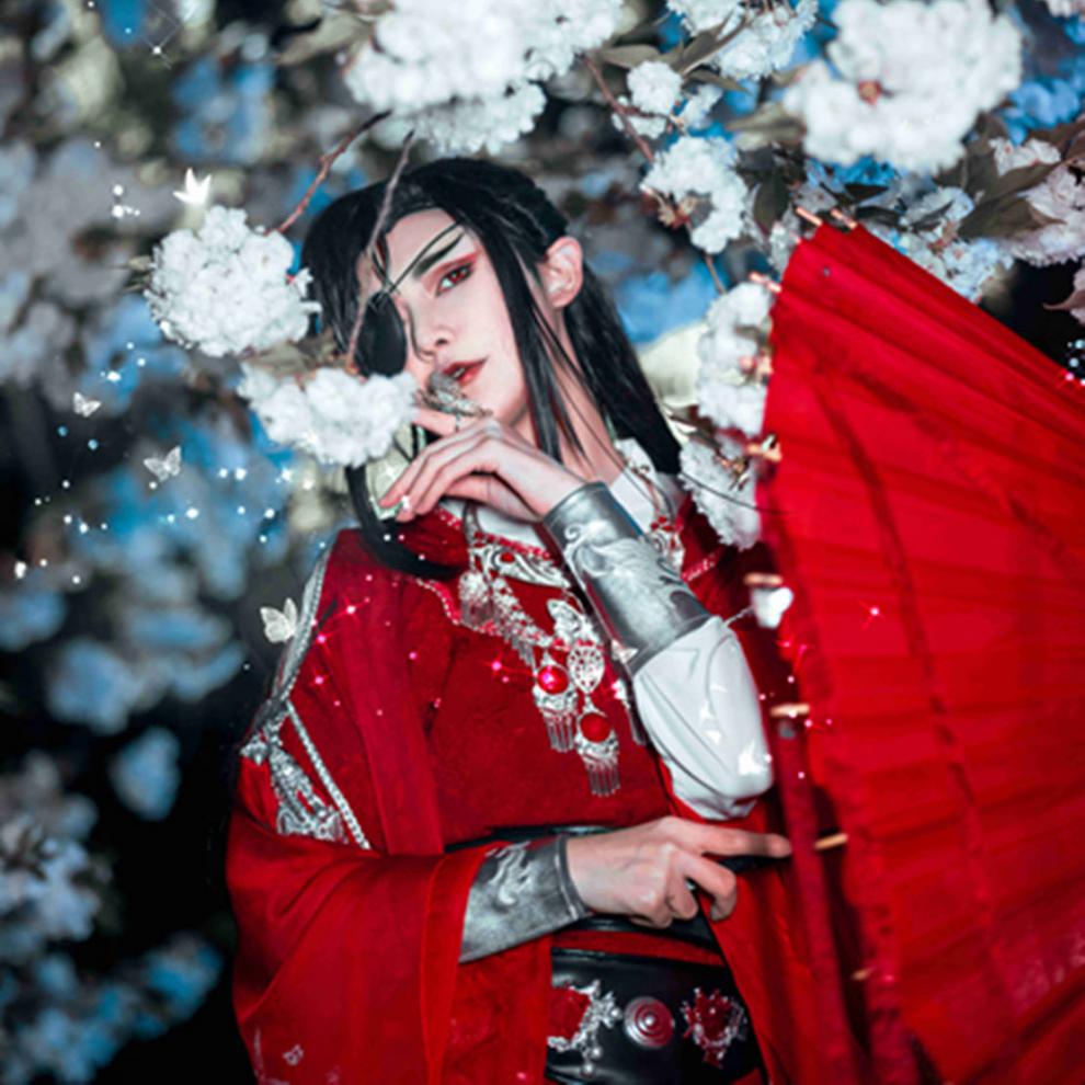 花城cos服花城c服花城婚服花花cos服fafa服饰 衣服全套 增高皮靴( 鞋