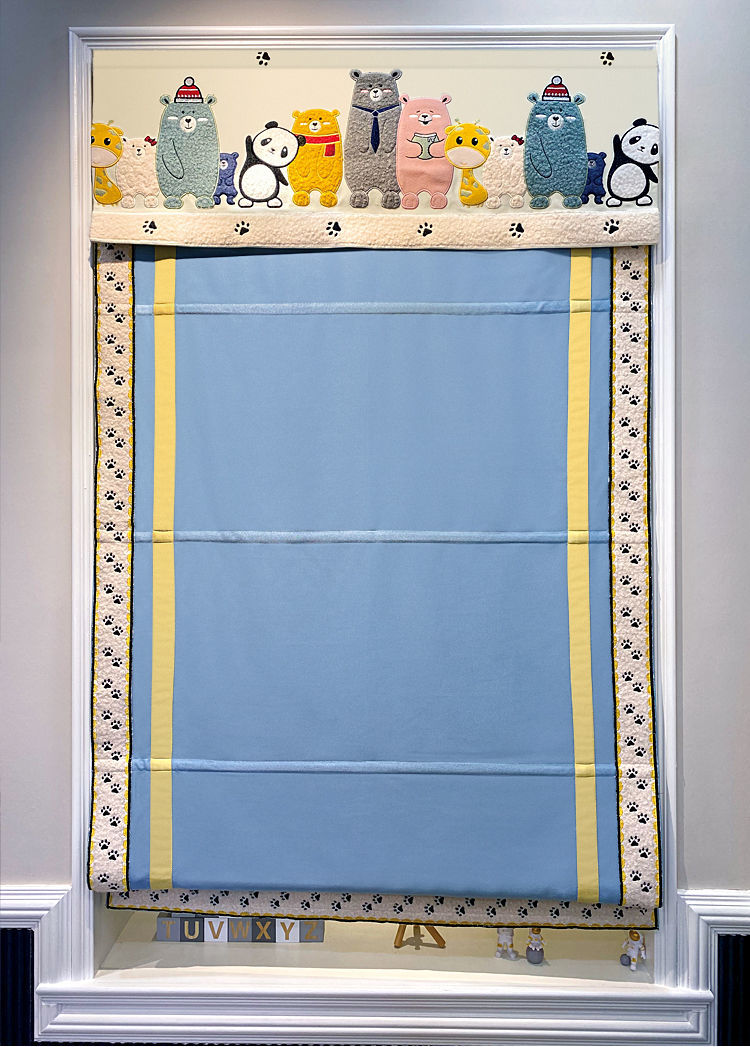 儿童房窗帘全遮光男女孩卧室可爱卡通公主风新款卷帘罗马帘飘窗帘梦想