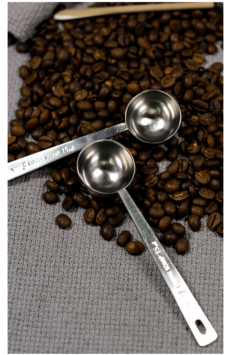 蕴窑304果粉勺15克奶粉勺子咖啡厨房刻度计量勺量匙304不锈钢量勺15ml