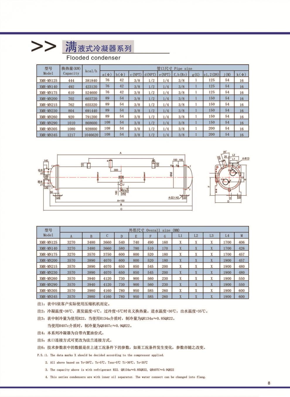 壳管式换热器水冷冷凝器蒸发器中央空调冷库水炮散热器管壳换热器 15p