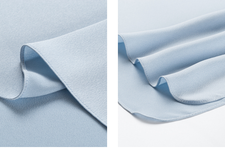 娜尔思v领衬衫气质春夏新款七分袖通勤百搭修身短款上衣女淡群青色38m