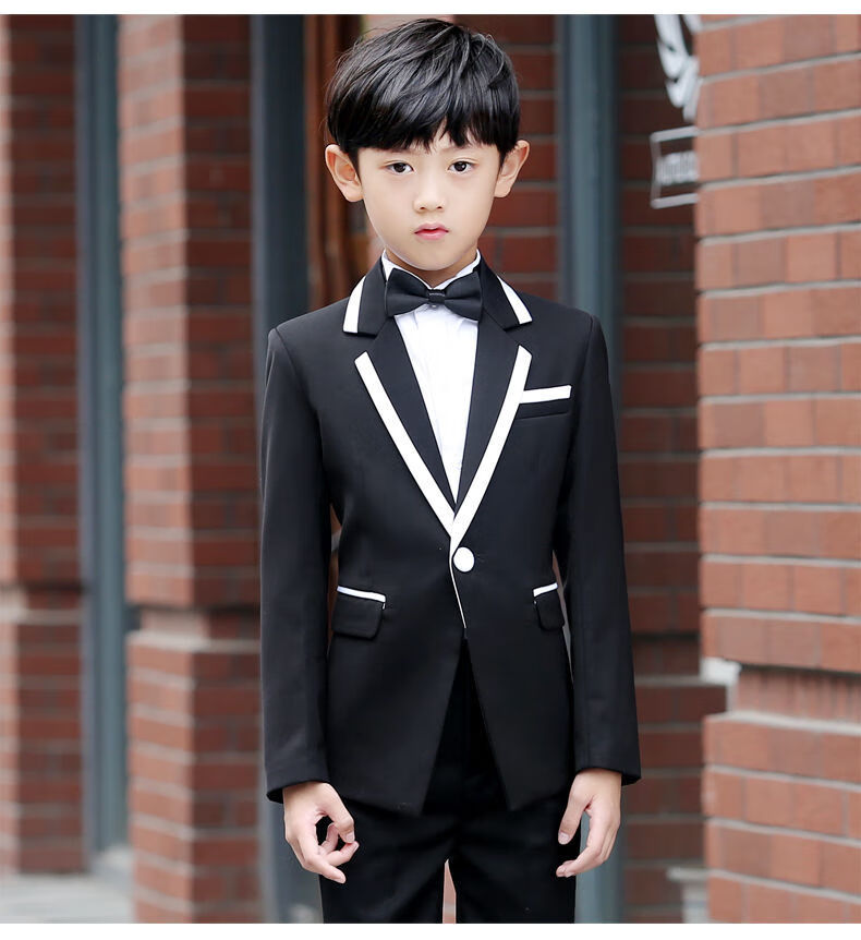 卡恋洛男童西装儿童礼服男小主持人服装男孩套装帅气花童主持人演讲