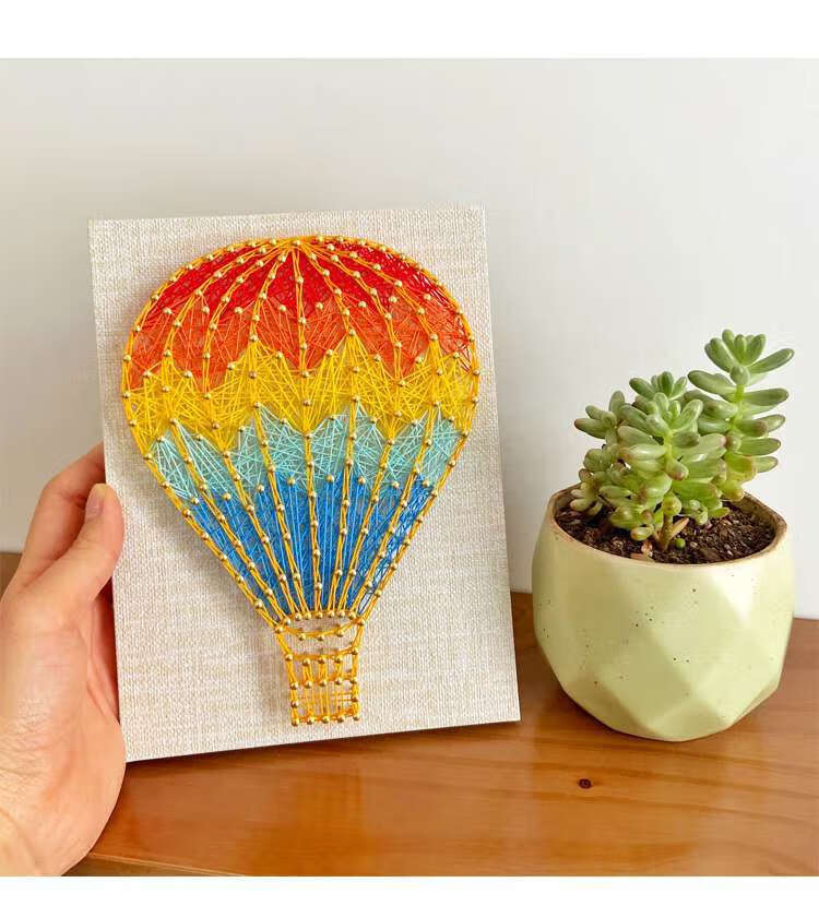 钉子画diy儿童钉子绕线画减压手工diy材料包解闷创意小摆件情侣亲子