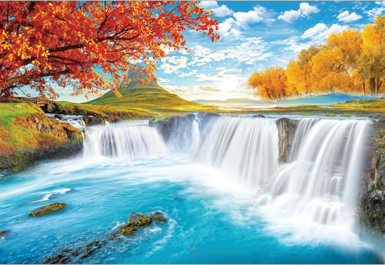 可狄黄金大道满地卧室墙上壁画树风景画客厅装饰画走廊过道纸画墙贴画