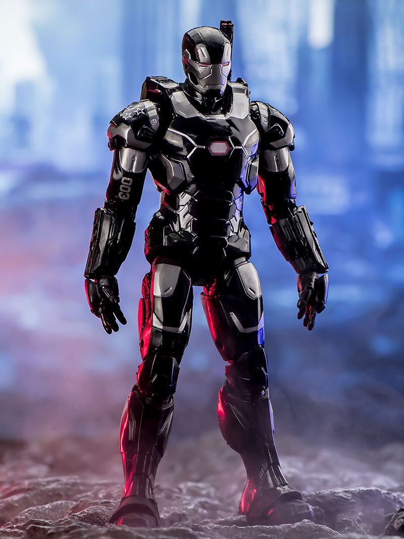 者联盟男孩玩具红黄战争机器黑色钢铁侠模型玩具人偶 钢铁侠mk3-17cm