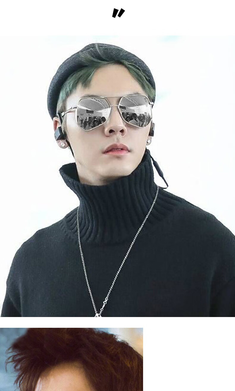 墨镜潮男开车专用偏光太阳镜男士近视眼镜男潮网红眼睛女 高清偏光金