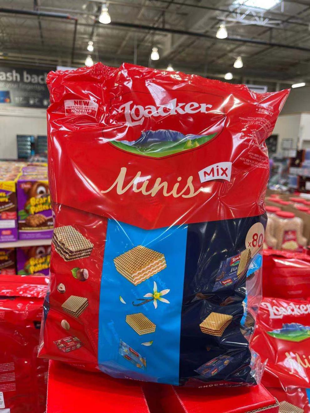 加拿大loacker威化饼干独立包装三种口味800g