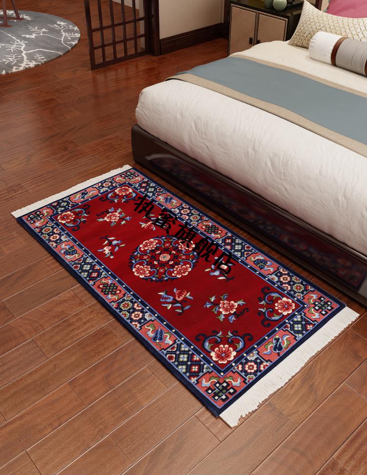 圣源藏毯同款新中式客厅纯羊毛地毯卧室床边毯禅意藏毯民族风书房轻奢