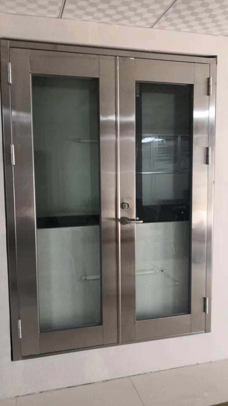 不锈钢防火门304 201不锈钢甲级大玻璃防火门消防门定制钢质防火门