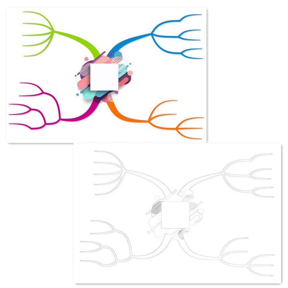 温妤wxpyu a4思维导图空白模板 儿童思维树练习册纸质语文数学英语