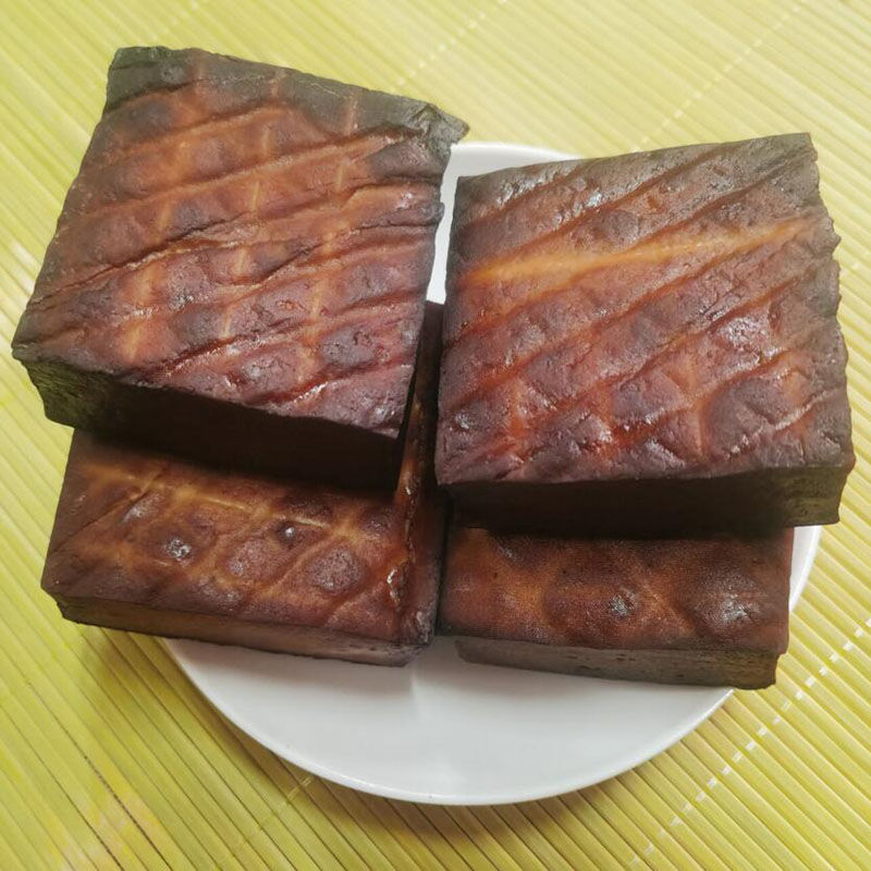石梯静边烟熏豆腐干渠县特产手工腊豆干四川农家自制咸味下酒菜干硬12