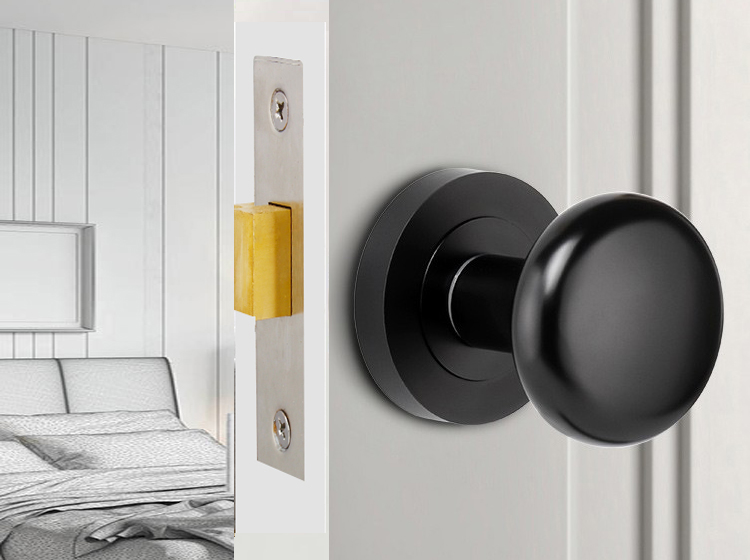 球型锁 隐形门锁单面锁 暗锁 室内单边球型锁隐藏锁金色/黑色/青古