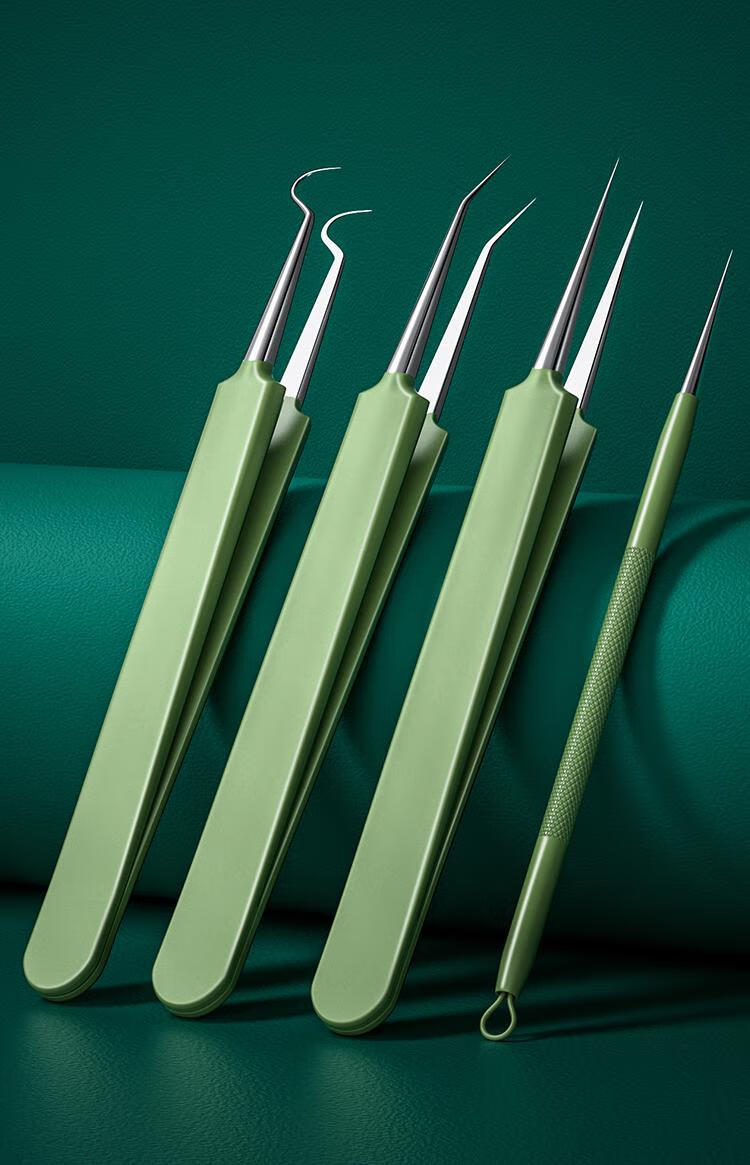 粉刺针超尖细胞夹粉刺针镊子去黑头刮套装挤痘痘工具闭口神器美容院