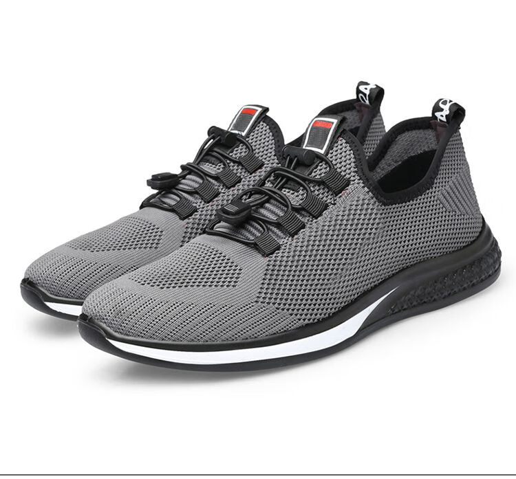 网格男鞋飞织运动鞋男士网面透气网眼休闲鞋爸爸镂空透气洞洞网鞋