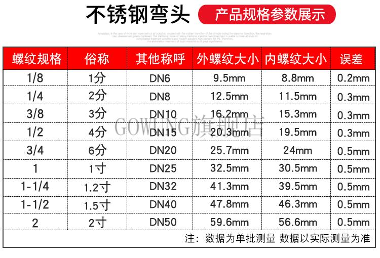 304不锈钢内丝弯头 丝扣弯头/不锈钢内螺纹弯头/内牙弯头90度弯头 316