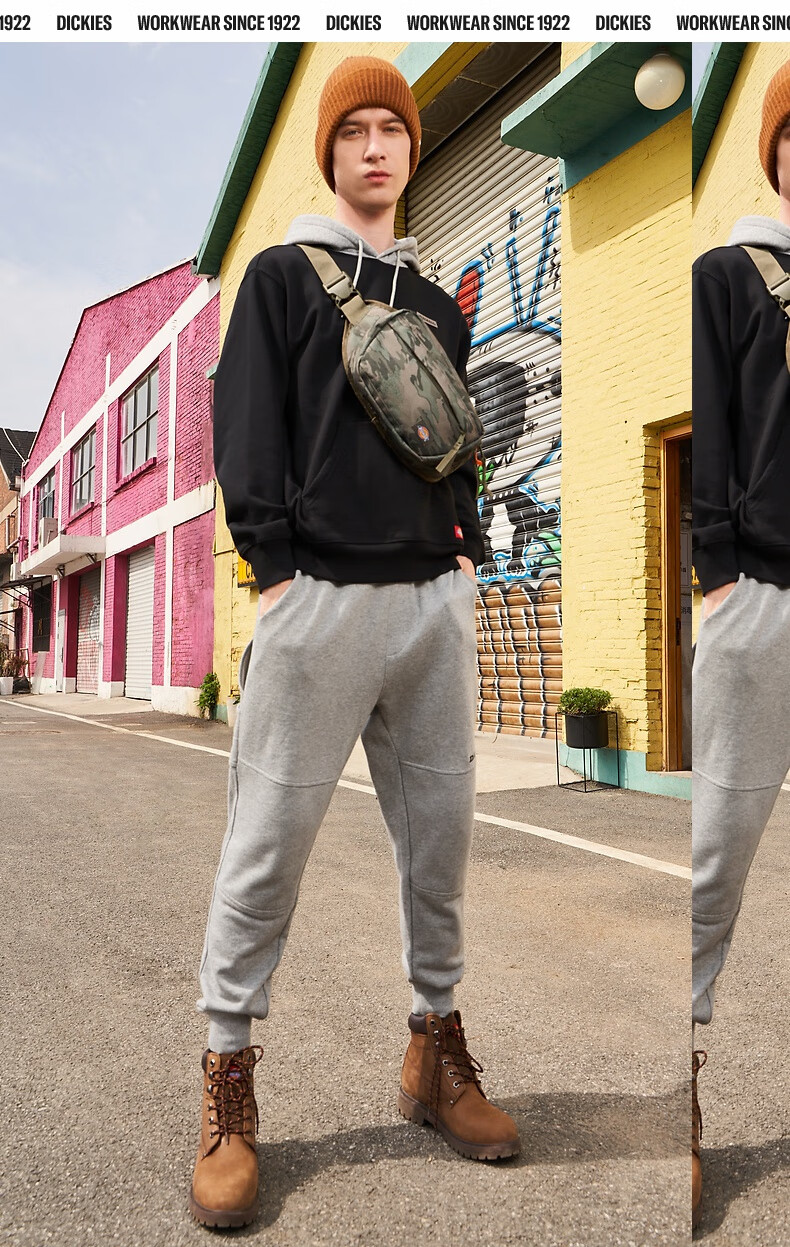 男迪凯斯官方22秋新字母绣花徽章连帽卫衣男士撞色宽松上衣 dk009566